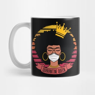 Retro Vintage Quarantine Queen Black Women Gift Mug